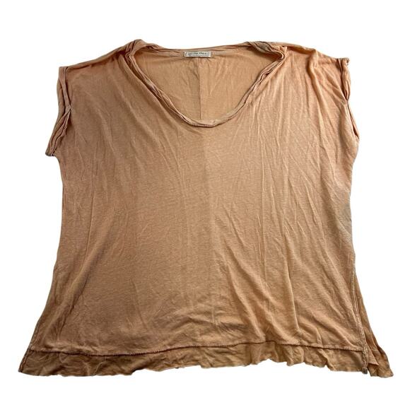 We The Free People S Small Under the Sun Tee Shirt Linen Blend Slouchy Oversized - Picture 5 of 16